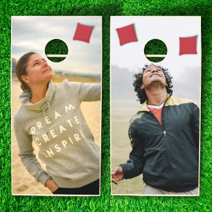 Custom Family Photo Cornhole Set