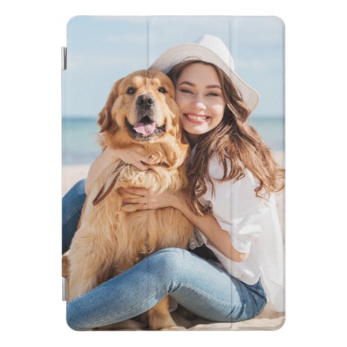 Custom Family Photo Cute Girl and Dog iPad Pro Cover