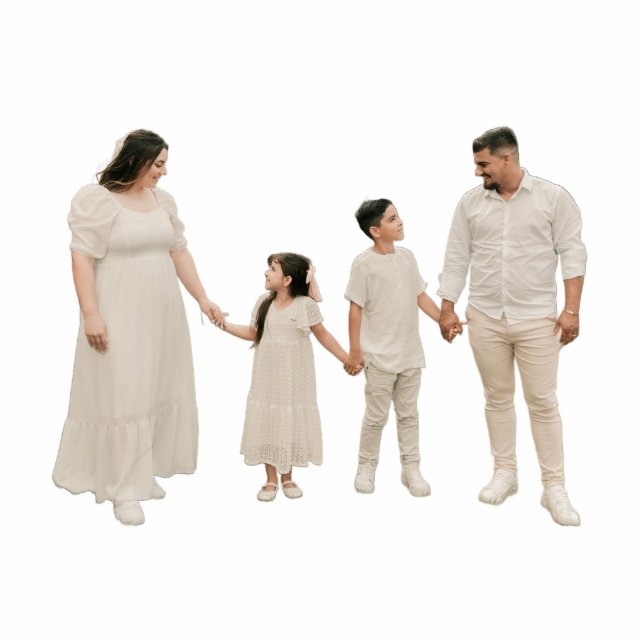 Custom Family Photo Gifts Keepsake Sculpture (Front)