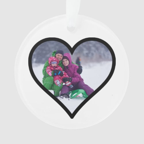 Custom Family Photo Heart Template  Ornament