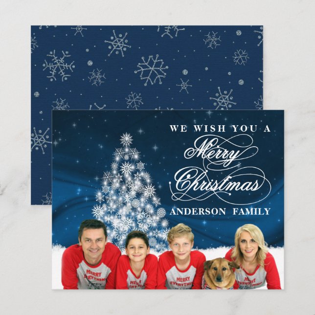 Custom Family Photo Holiday Card (Front/Back)