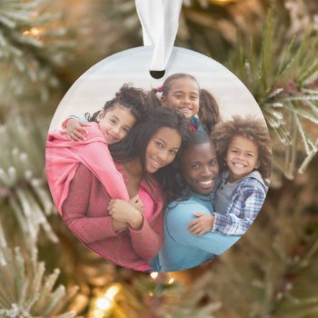 Custom Family Photo Holiday Ornament by epclarke at Zazzle