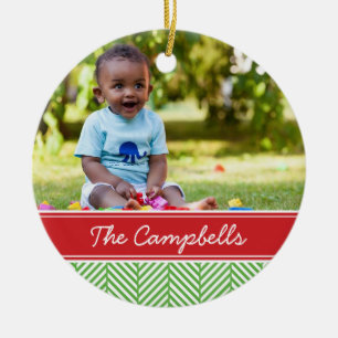 Custom Family Photo Keepsake Holiday Ornament
