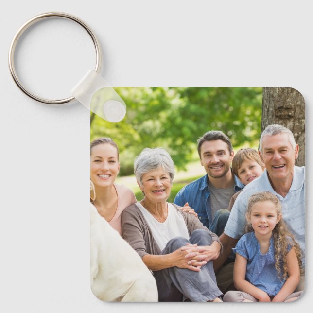 Custom Family Photo Keychain (Front)