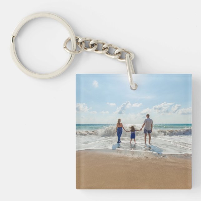 Custom Family Photo Keychain (Front)
