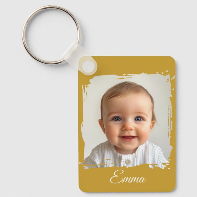 Custom Family Photo Keychain  Double-Sided 2 photo (Front)