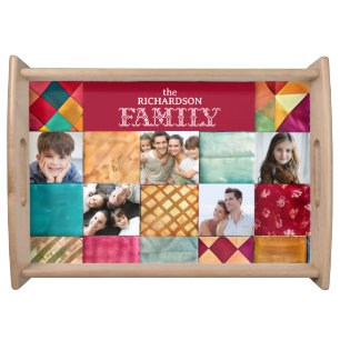 Custom Family Photo Large Serving Tray