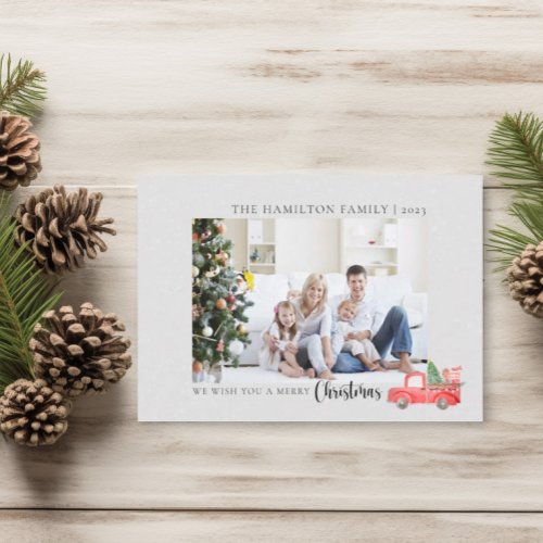 Custom Family Photo Merry Christmas Holiday Card