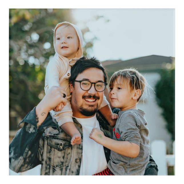 Custom Family Photo Modern Acrylic Print (Front)