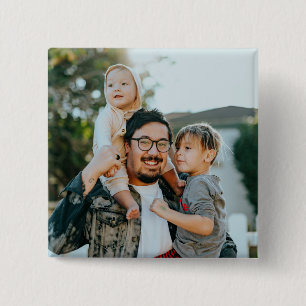 Custom Family Photo Modern Button