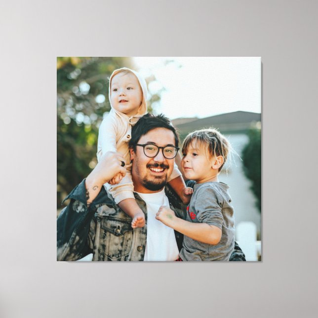 Custom Family Photo Modern Canvas Print (Front)
