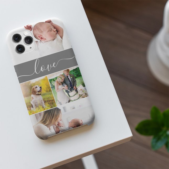 Custom Family Photo Mom Memories Love Script Case-Mate iPhone Case (Creator Uploaded)