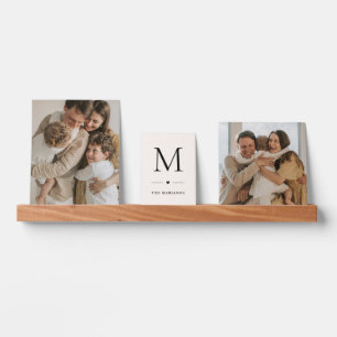 Custom Family Photo Monogram Picture Ledge