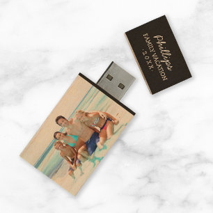 Custom Family Photo Monogram USB Flash Drive
