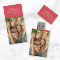 Custom Family Photo Monogram USB Flash Drive
