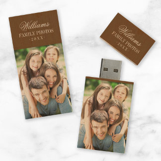 Custom Family Photo Monogram USB Flash Drive