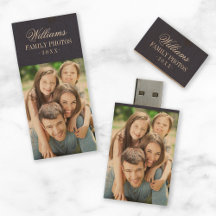 Custom Family Photo Monogram USB Flash Drive