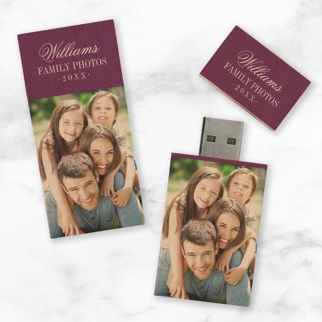 Custom Family Photo Monogram USB Flash Drive (Creator Uploaded)