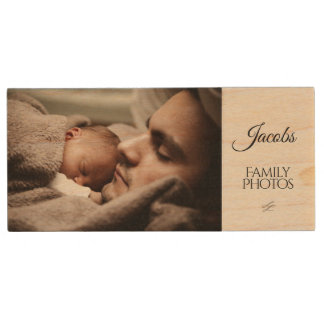 Custom Family Photo Monogram USB Flash Drive