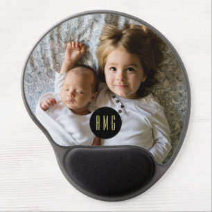 Custom Family Photo   Monogrammed Gel Mouse Pad