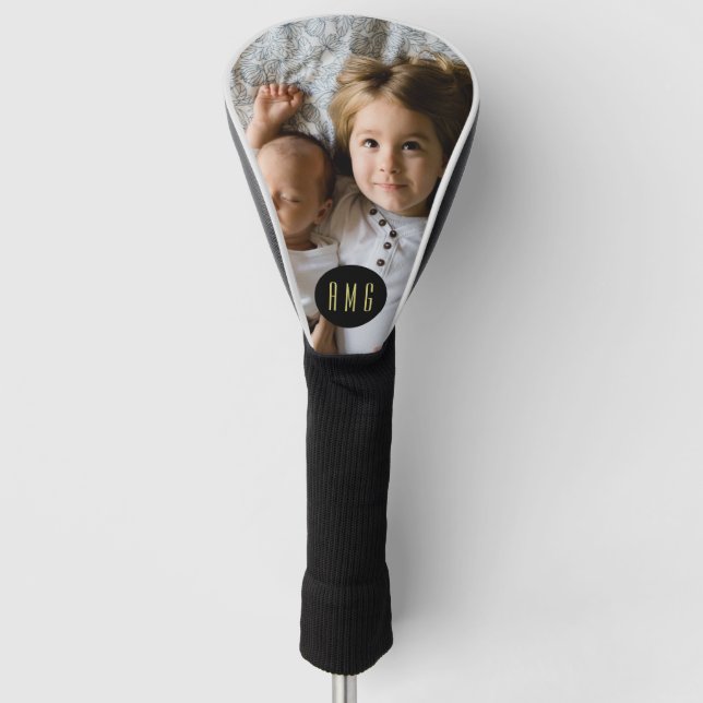 Custom Family Photo | Monogrammed Golf Head Cover (Front)