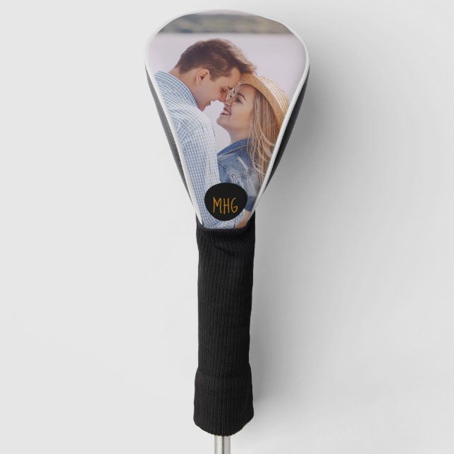 Custom Family Photo , Monogrammed Golf Head Cover (Front)