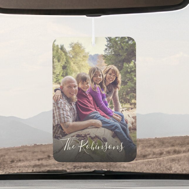 Custom Family Photo Name Keepsake Memorable Gift Air Freshener (Creator Uploaded)
