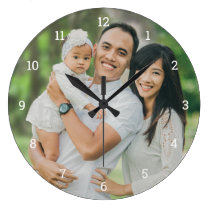 Custom Family Photo Overlay Large Clock Custom Family Photo Overlay Large Clock
