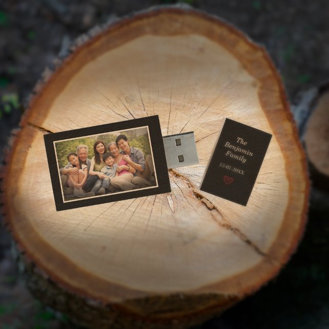 Custom Family Photo Personalize USB Wood Flash Drive (Creator Uploaded)