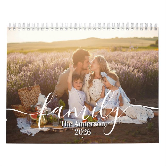 Custom Family Photo | Personalized 2026 Calendar (Cover)