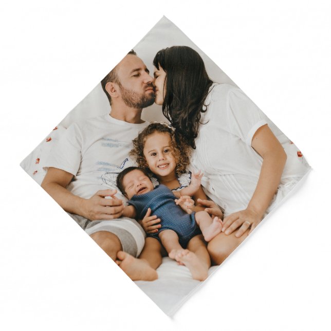 Custom Family Photo Personalized   Bandana (Front)