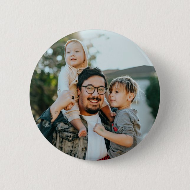 Custom Family Photo Personalized  Button (Front)