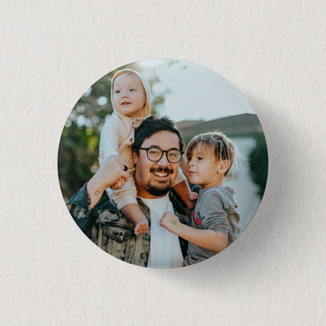 Custom Family Photo Personalized   Button (Front)