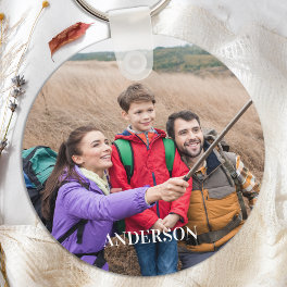 Custom Family Photo Personalized Double Sided Keychain