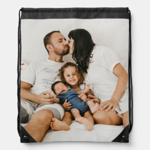 Custom Family Photo Personalized   Drawstring Bag