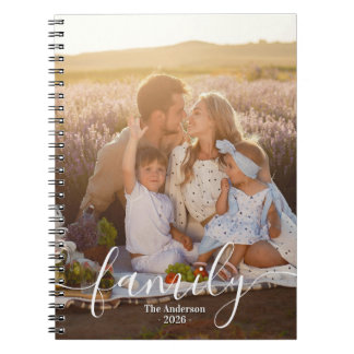 Custom Family Photo – Personalized Last Name Notebook