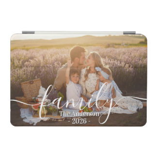 Custom Family Photo -Personalized Last Name & Year iPad Mini Cover