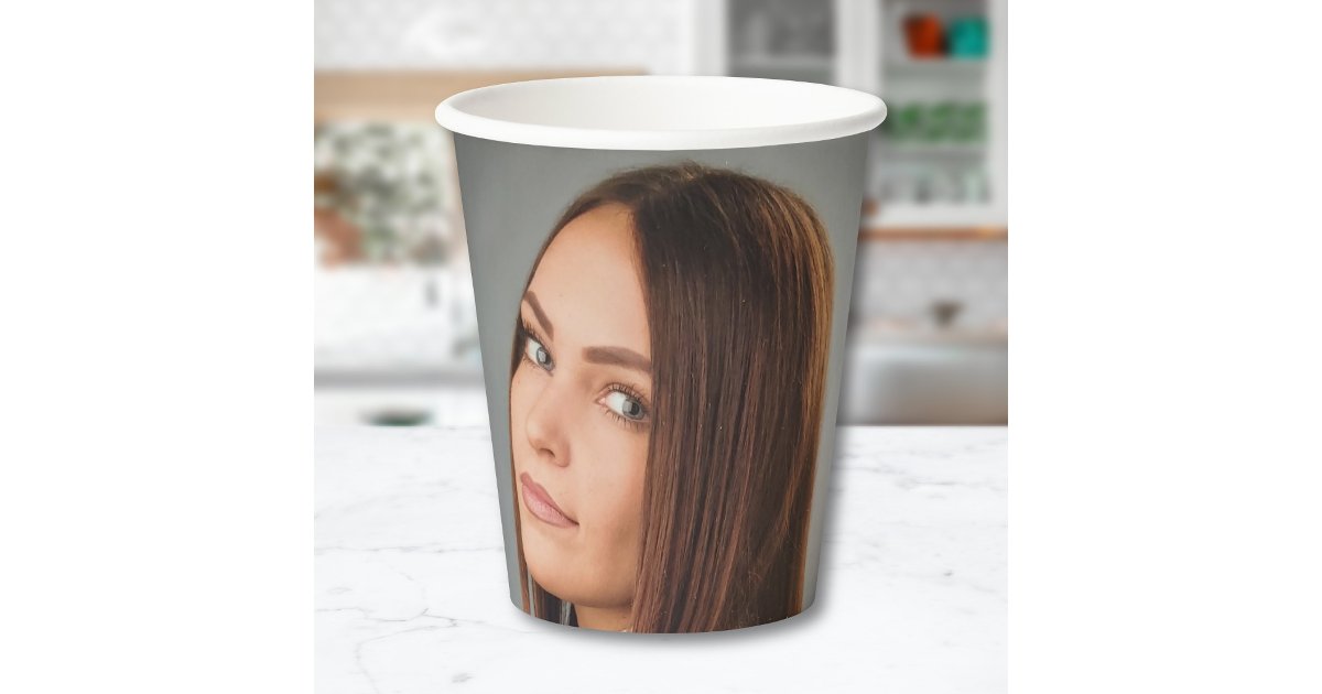 Custom Family Photo Personalized Paper Cups | Zazzle