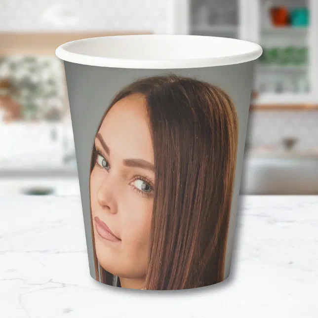 Custom Family Photo Personalized Paper Cups | Zazzle