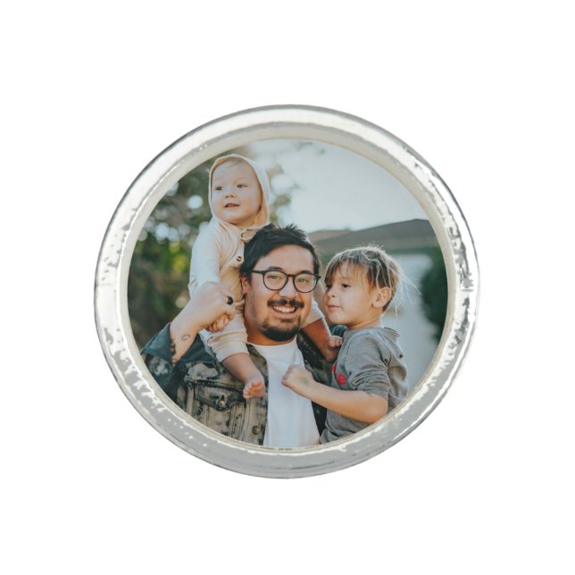 Custom Family Photo Personalized    Ring (Front)