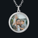 Custom Family Photo Personalized   Silver Plated Necklace<br><div class="desc">Custom Family Photo Personalized Silver Plated Necklace</div>