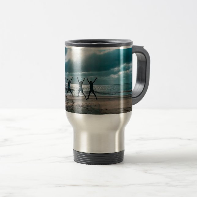 Custom Family Photo Personalized Travel Mug (Front Right)