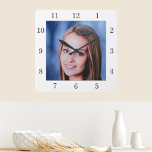 Custom Family Photo Personalized Wall Clock<br><div class="desc">Upload a photo, and easily create your personalized photo wall clock. You can TRANSFER this DESIGN on other Zazzle products and adjust it to fit most of the Zazzle items. Standard Studio designs are made in high-resolution vector graphics for a professional print. Thank you for choosing our designs and stopping...</div>