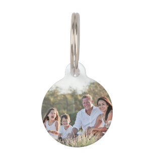 Custom family photo pet ID tag