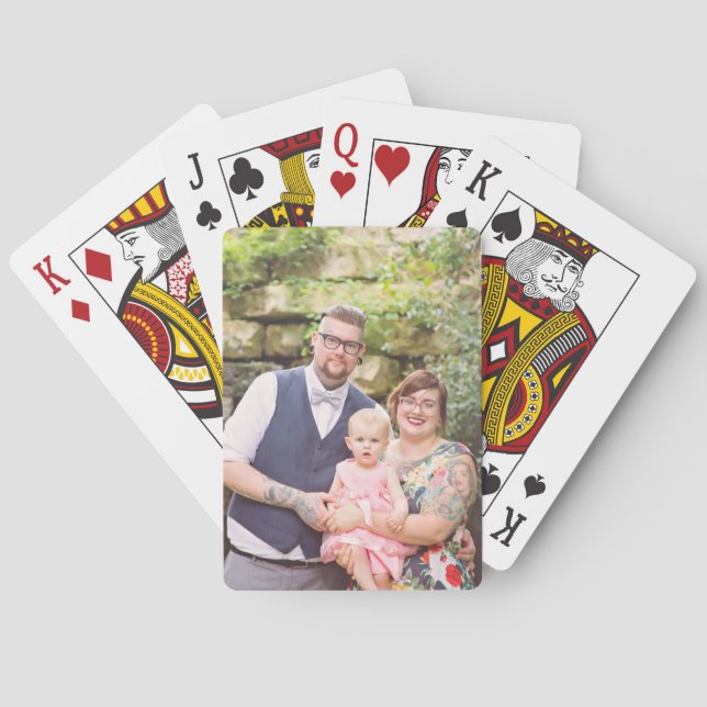 Custom Family Photo Poker Cards (Back)