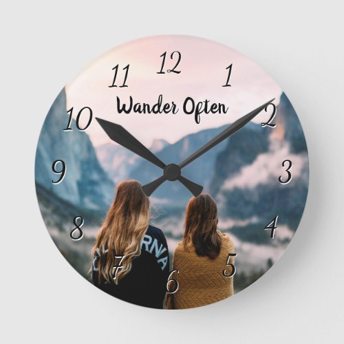 Custom Family Photo Round Clock