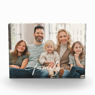 Custom Family Photo Script Acrylic Award