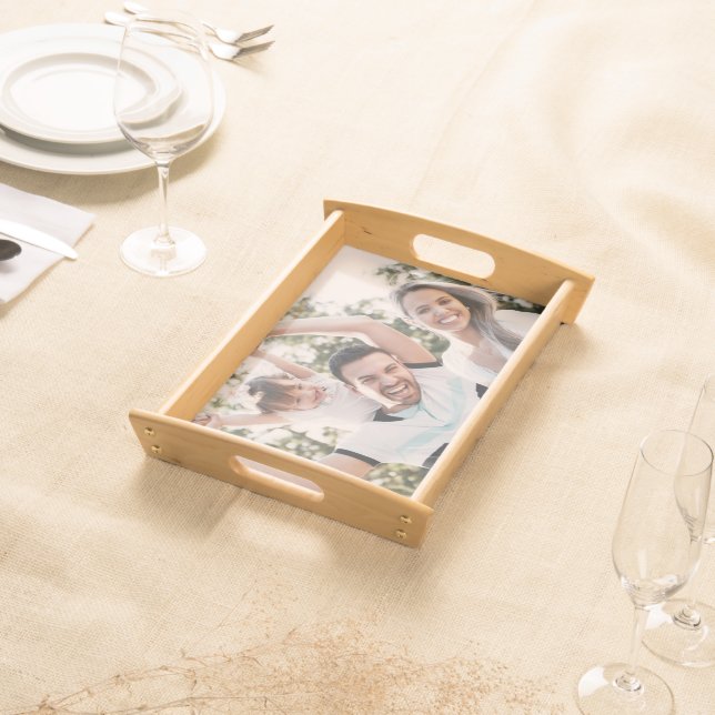 Custom Family Photo Serving Tray (Front)