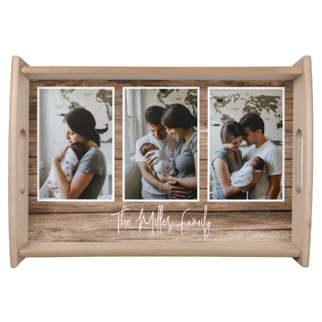 Custom Family Photo Serving Tray (Front)