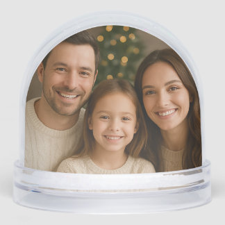 Custom Family Photo Snow Globe